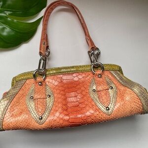 Cole Haan Snakeskin Leather Shoulder Bag, Cole Haan Trinity Handbag